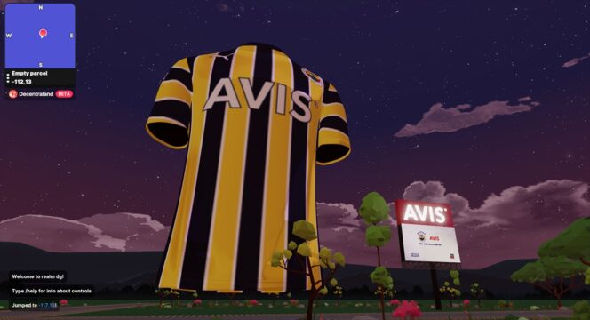 Avis, Fenerbahçe sponsorluğunu “metaverse”deki dev forma ile taçlandırdı