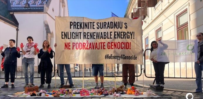 Hırvatistan'da, İsrailli enerji şirketiyle iş anlaşması yapan hükümet protesto edildi